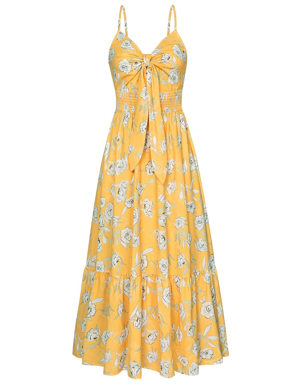 GRACE KARIN floral boho maxi dress with pockets