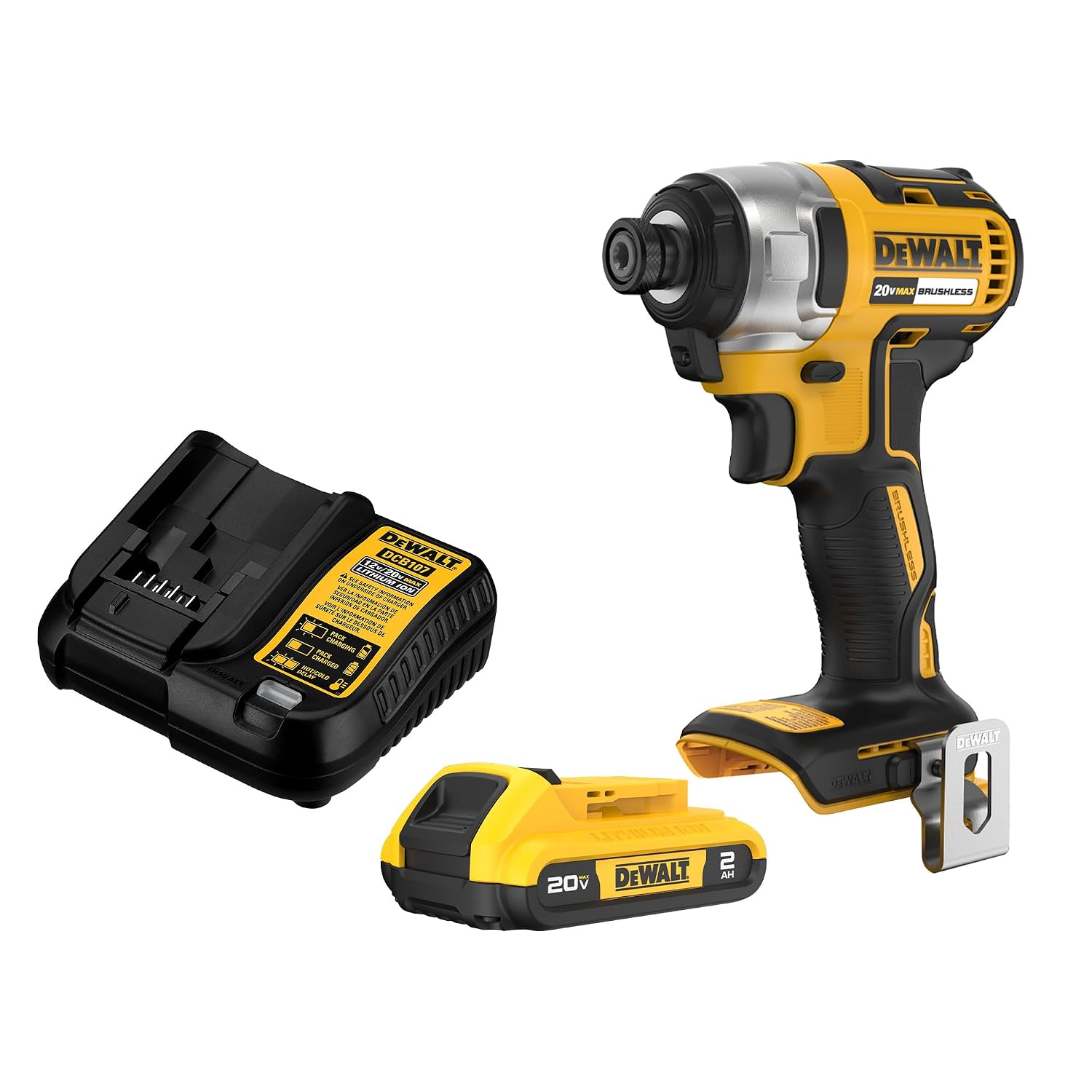 DEWALT 20V MAX cordless impact driver kit with battery and charger