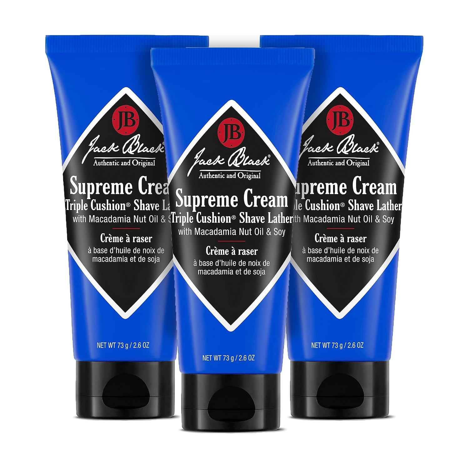 Jack Black Supreme Cream triple cushion shave lather three pack tubes