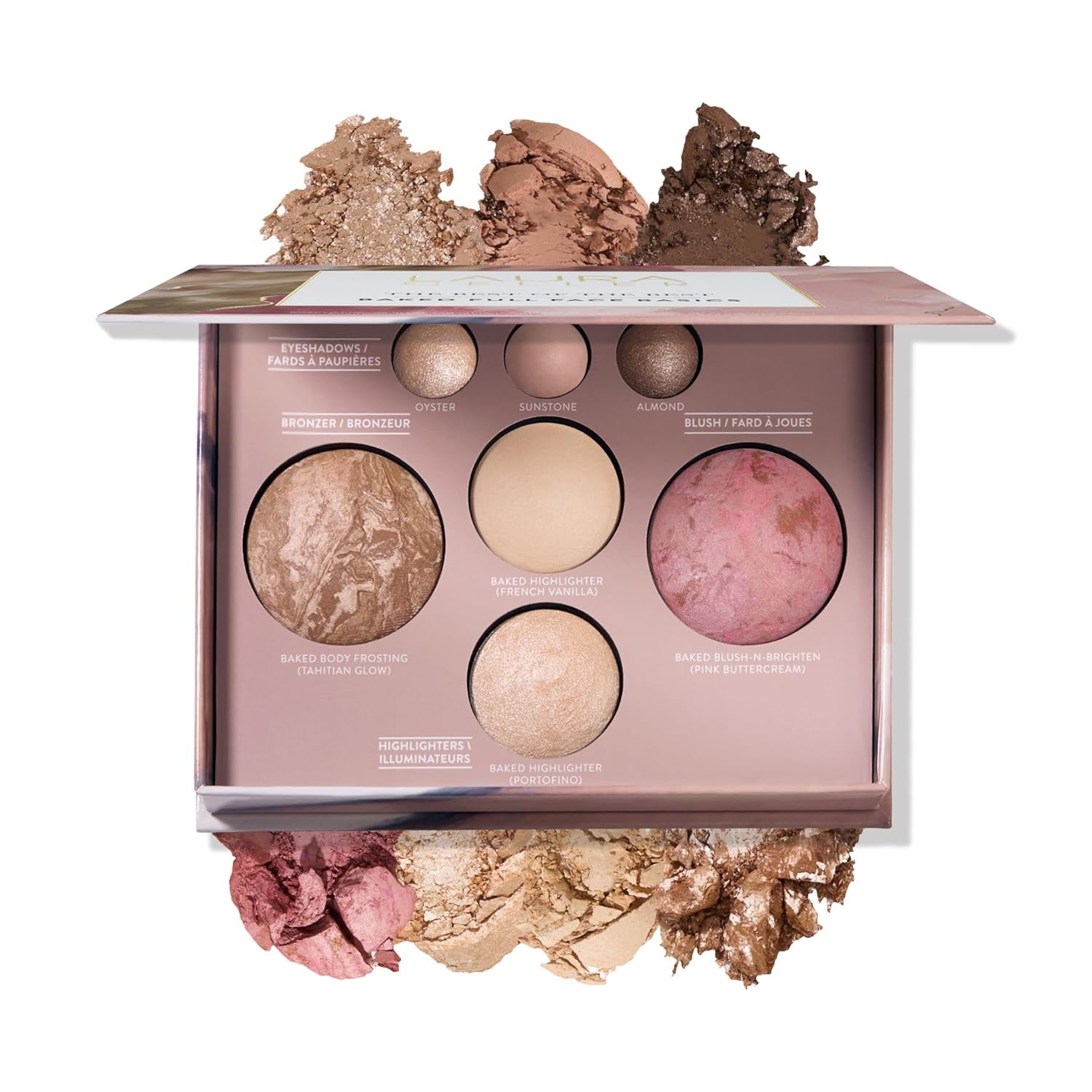 Laura Geller Best of the Best baked seven in one full face palette open