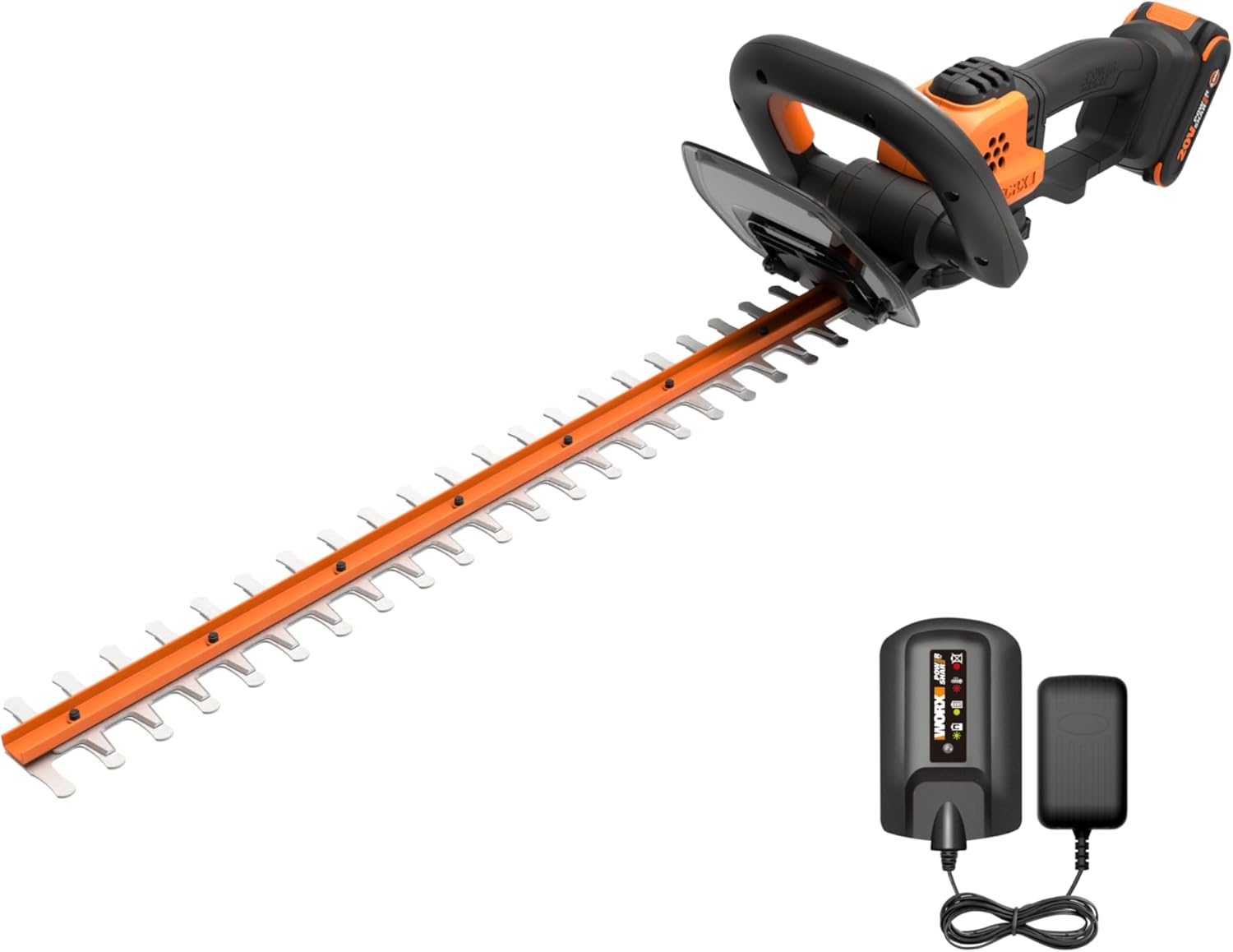 WORX WG261 20V cordless 22 inch hedge trimmer with battery