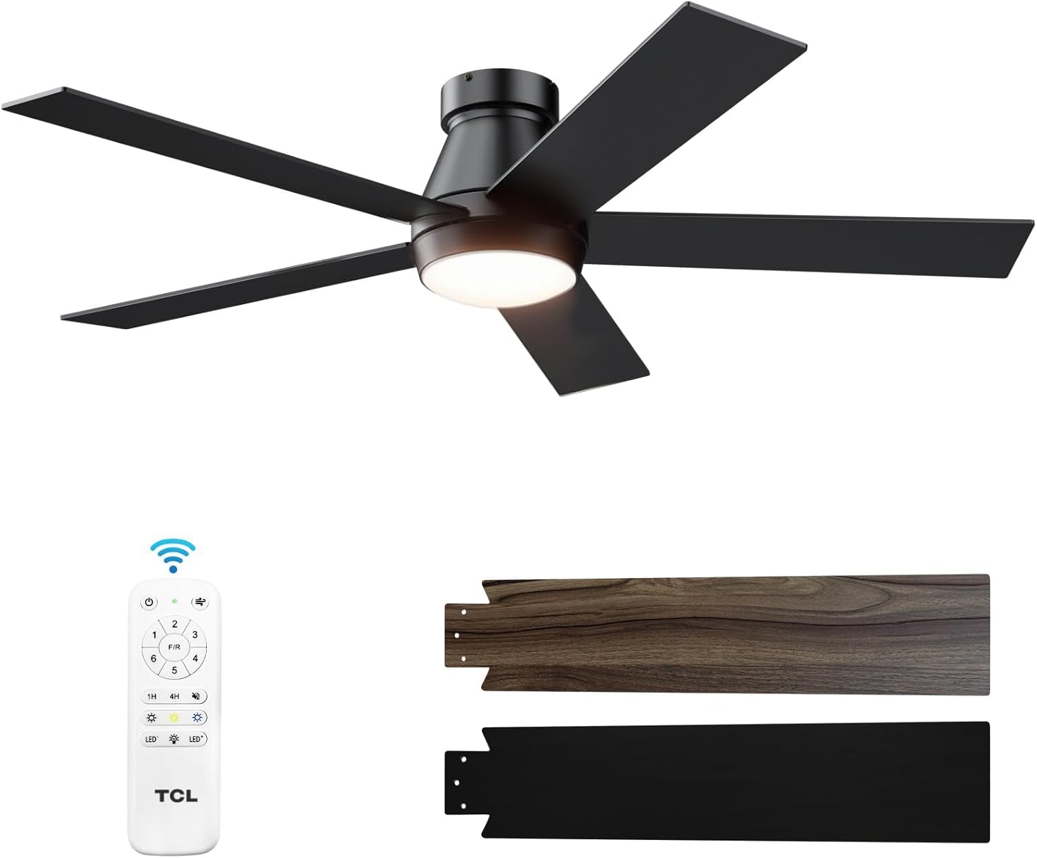 TCL 52-inch Ceiling Fan Dimmable 6-Speed Remote